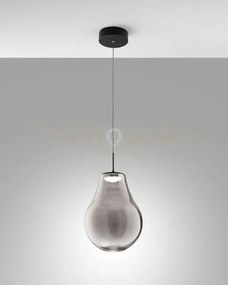 Noa sospensione fume' 1 luce in vetro attacco led cct 14w - 1510 lm...