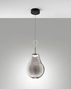 Noa sospensione fume' 1 luce in vetro attacco led cct 14w - 1510 lm...