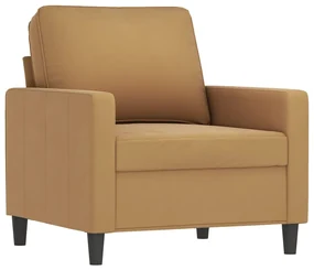 Poltrona marrone 60 cm velluto