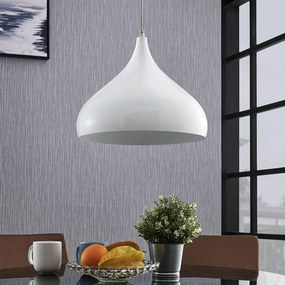 Lindby Lampada a sospensione Ritana, alluminio, bianco