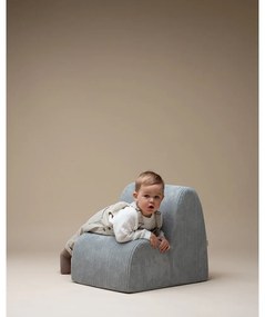 Poltrona per bambini color menta con rivestimento in velluto a coste Cloud – Wigiwama