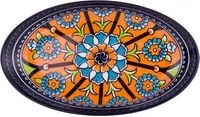 Vassoio Kaori ceramica maiolica arancione 21,5x21,5x2,5 cm