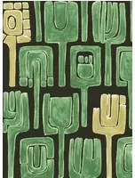 Élitis Carta da parati Totem - Grün /Gelb