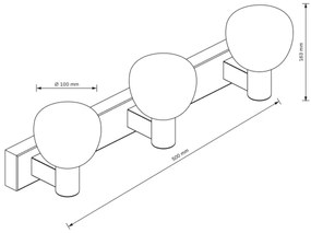 Applique da bagno POLA 3xG9/5W/230V IP44 nero/trasparente