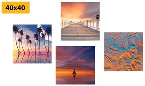 Set di quadri – Paesaggio marino in colori splendidi