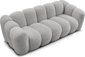 Divano grigio chiaro con rivestimento in bouclé 232 cm Hippolyte – Bobochic Paris