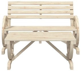 Set salotto da giardino 2 pz in legno massello di abete