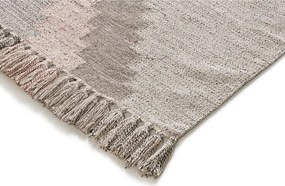 Tappeto beige in cotone riciclato tessuto a mano 160x230 cm Chandia – Universal