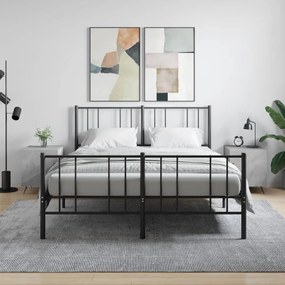 Comodini 2 Pz Grigio Cemento 40x40x50 Cm İn Legno Multistrato /