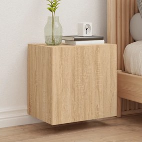 Mobili Tv Muro 2pz Rovere Sonoma 40,5x30x40cm Legno Multistrato /