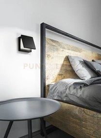 Applique in metallo nero e acrilico secret led 10w 3000k 700lm inte...