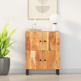 Credenza Con 4 Ante 60x33x75 Cm İn Legno Massello Di Acacia /