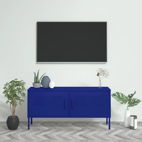 Mobile Tv Blu Marino 105x35x50 Cm İn Acciaio /