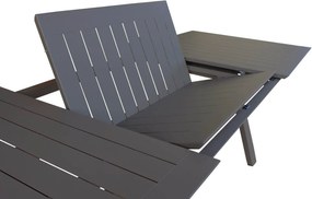 SPLENDOR - set tavolo in alluminio cm 200/300 x 110 x 75 h con 10 poltrone Splendor