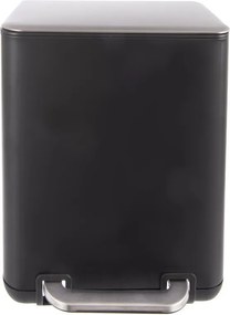 Cestino per la spazzatura nero in acciaio inox con pedale 6 l Black – Orion