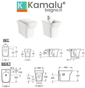 Kamalu - sanitari a muro elas-101t