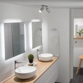 Brilagi - Luce Spot da bagno SELE 2xGU10/30W/230V IP44 argento