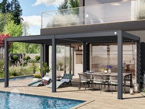 PRIMEYARD Pergola 3x6m, tetto lamellare, antracite - (400127)