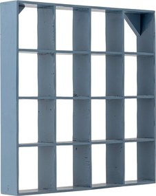 Mensola blu in legno riciclato con ripiani multipli 70 cm Bekka – Bloomingville