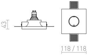 RED - Design Rendl - R12358 - Lampada da incasso DINGO 1xGU10/35W/230V