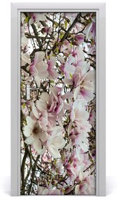 Adesivo per porta Fiori magnolia 75x205 cm