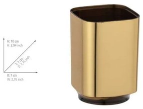 Set di accessori da bagno dorato in plastica Auron - Wenko