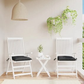 Cuscini Per Sedia 2 Pz Neri 40x40x7 Cm İn Tessuto Oxford /