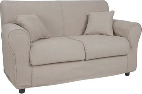 Divano 2 posti in tessuto sfoderabile VERONA 150 cm tinta unita BEIGE