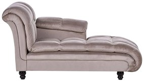 Chaise longue grigio talpa sinistra LORMONT Beliani