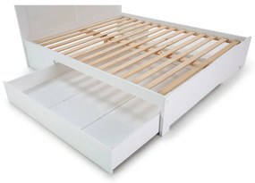 Letto matrimoniale bianco con contenitore con griglia 160x200 cm Gabi - Marckeric