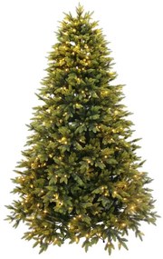 Albero di Natale artificiale Majestic verde con illuminazione H 180 cm