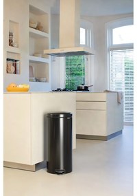 Bidone in acciaio nero opaco 30 l NewIcon - Brabantia