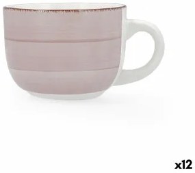 Tazza Quid Vita Morning Ceramica Rosa (470 ml) (12 Unità)