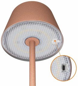 Lampada da Tavolo Ricaricabile 2.2W IP54 CCT Dimmerabile - Corten