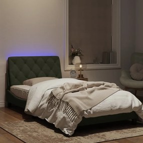 Giroletto con luci led grigio chiaro 100x200 cm in velluto