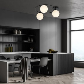 Lampada da soffitto in acciaio SOPRA 3 da interno 3xE14