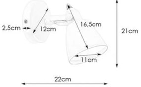 Markslöjd 108084 - Applique da bagno FJÄLLBACKA 1xG9/20W/230V IP44