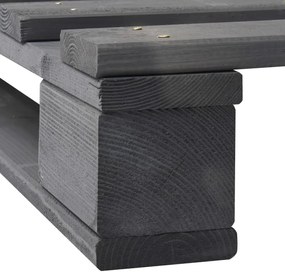 Giroletto in Pallet Grigio Legno Massello di Pino 90x200 cm