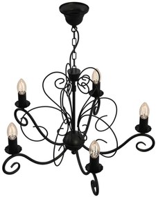 Lampadario a sospensione con catena MAURO 5xE14/60W/230V