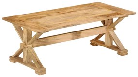 Tavolino da Salotto 110x52x40 cm in Legno Massello di Mango