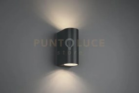 Roya applique da esterno fusione alluminio stondata antracite a bi-...