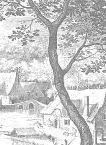 KEK Amsterdam Carta da parati panoramica Engraved Landscapes 7 - BW - 1.948m Breite