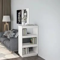 Libreria/Divisorio Bianco 60x35x103cm in Legno Massello di Pino cod 11244