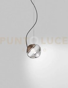 Pure sospensione cristallo trasparente bronzo opaco 2 l32cc led 300...