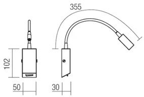 Redo 01-1195 - LED Flessibile piccola lampada HELLO LED/3W/230V cromo