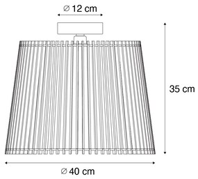 Lampada da soffitto per esterni rustica in legno IP44 - Jayla