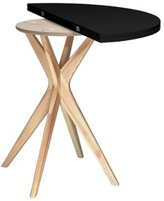 Tavolo da pranzo rotondo allungabile con estensione 65x90 cm Jubi – Ragaba