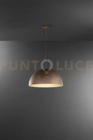 Steel sospensione in metallo grigio metallizzato e oro opaco 1 luce...