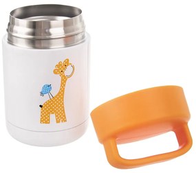 Thermos per bambini arancione e bianco 480 ml Žirafa - Orion