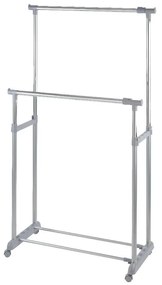 Appendiabiti telescopico/mobile in metallo grigio Twin - Wenko